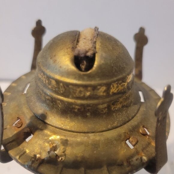 2 ANTIQUE VINTAGE LAMPLIGHT  FARM OIL LAMP COLLECTIBLES HOBNAIL GLASS Clear - Picture 2 of 10